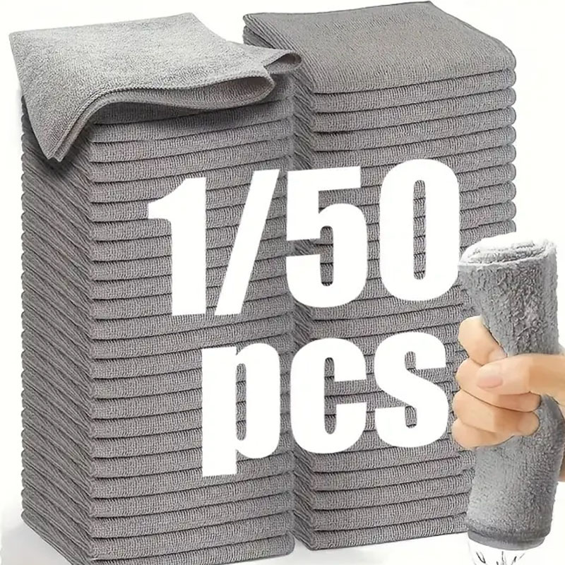 Microfiber Towel Detailing - 1/50pcs Microfiber Cleaning Cloth Absorbent Towel