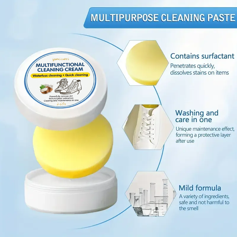 260g White Shoe Cleaner Paste  - Leather Cleaner Interior review and price