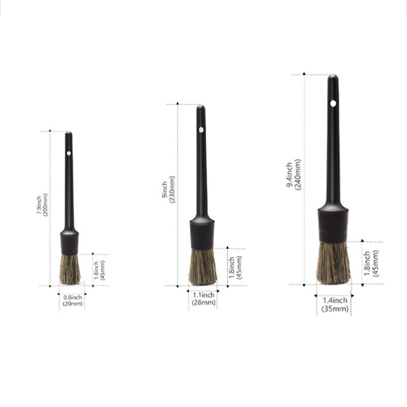 3Pcs Natural Boar Hair Car Det - Interior Detailing Kit review and price