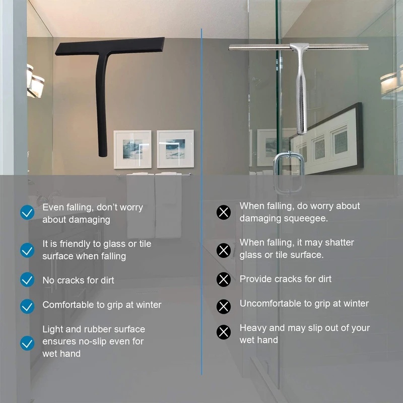 Matte Black Silicone Squeegee  - Glass Cleaner Streak review and price