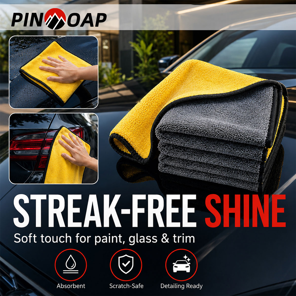 PINMOAP 1/3/5/10PCS Microfiber - Microfiber Towel Detailing review and price