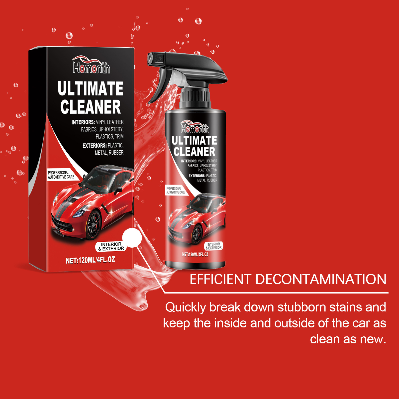 Homonth 120ml Car Interior Sta - Leather Cleaner Interior review and price